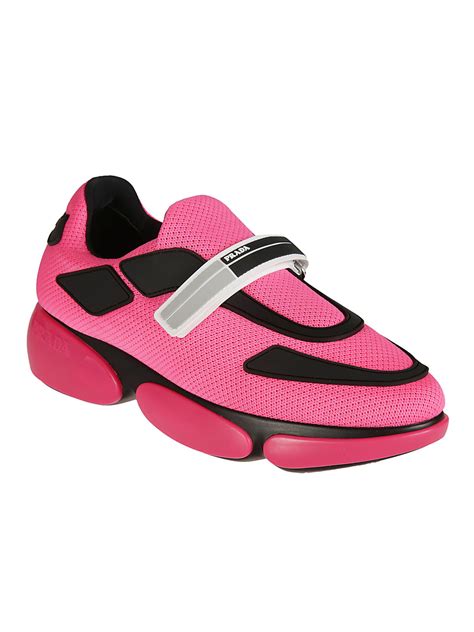 hot pink Prada sneakers